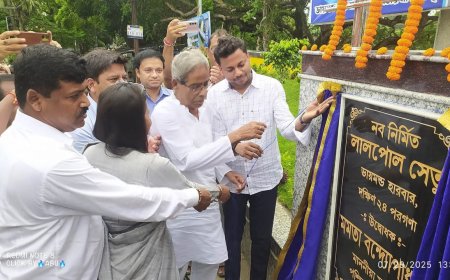 ডায়মন্ড হারবারে ব্রিটিশ আমলের লালপোল  ভেঙে তৈরি হওয়া নতুন সেতুর উদ্বোধন