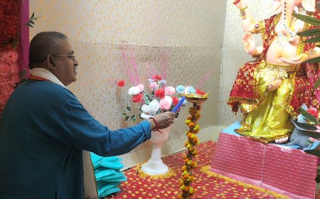 বারুইপুরের বিভিন্ন জায়গায় গণেশ পুজো