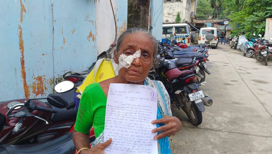 বৃদ্ধা মাকে মেরে মুখ ফাটিয়ে দেওয়ার অভিযোগ ছেলে ও বৌমার বিরুদ্ধে