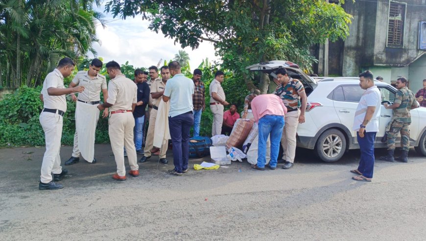 বারুইপুরে প্রচুর পরিমাণে গাঁজা ও  টাকা উদ্ধার, আটক গাড়ি, ধৃত ৫