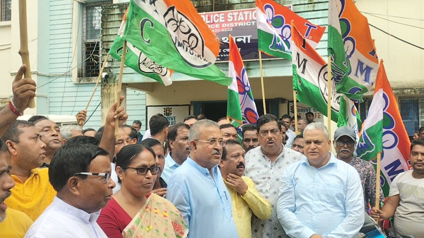 বুথ সভাপতি হত্যা ঘিরে তৃণমূল ও বিজেপির চাপানউতোর বারুইপুরে