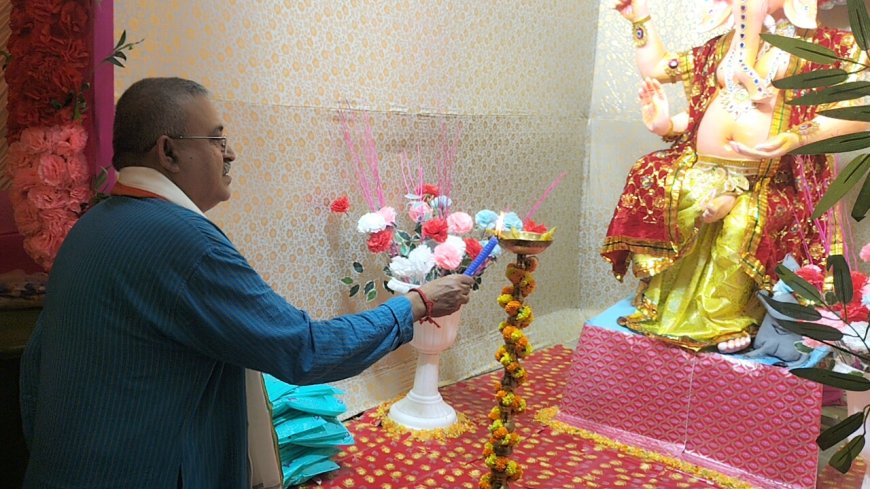 বারুইপুরের বিভিন্ন জায়গায় গণেশ পুজো