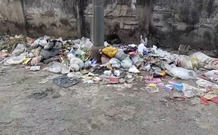 কামারহাটির দ্বৈপায়ন পল্লীতে বেহাল রাস্তা, নোংরার স্তূপে নাজেহাল বাসিন্দারা