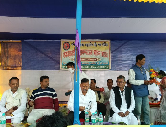 *অমরাবতী সদানন্দ দেব সাধন সঙ্ঘের ভিত্তি স্থাপন করলেন মন্ত্রী বঙ্কিমচন্দ্র হাজরা*