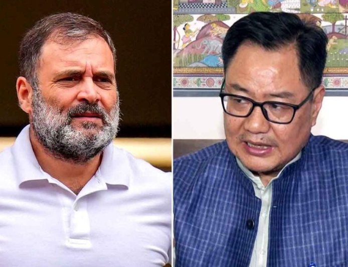 'দেশের নিরাপত্তার জন্য বিপজ্জনক’, রাহুলকে বেনজির আক্রমণ রিজিজুর