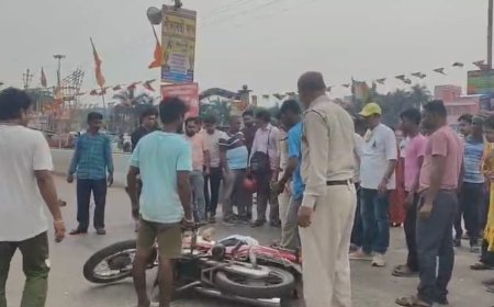পশ্চিম মেদিনীপুর: ঘাটালে ট্রাকের ধাক্কায় বাইক চালকের মৃত্যু