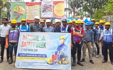 দক্ষিণ ২৪ পরগনার কাকদ্বীপে বিদ্যুৎ সচেতনতা বাড়াতে বিদ্যুৎ দফতরের র‍্যালি