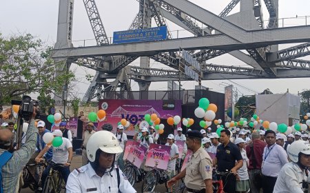 এসভিইইপি উদ্যোগে সচেতনতা র‍্যালি, হাওড়া ব্রিজ থেকে রামকৃষ্ণপুর ফেরিঘাট পর্যন্ত সাইকেল অভিযান