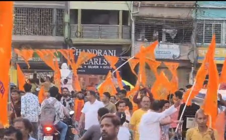 কাঁথিতে রামনবমীর বর্ণাঢ্য শোভাযাত্রা, উৎসবের আবহে মেতেছে শহর