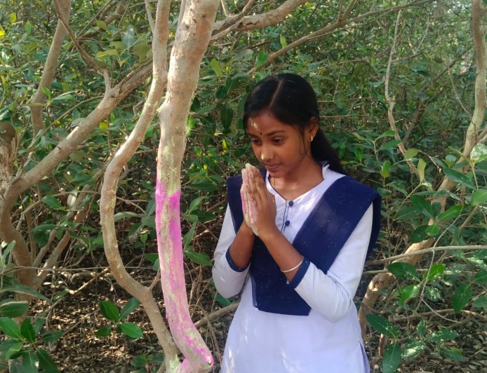 সুন্দরবন রক্ষায় মৌসুনিতে অভিনব ‘সবুজ হোলি