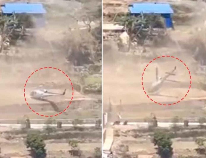 নেপালে অবতরণের সময় যাত্রীসমেত পালটি খেল কপ্টার