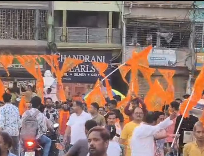 কাঁথিতে রামনবমীর বর্ণাঢ্য শোভাযাত্রা, উৎসবের আবহে মেতেছে শহর