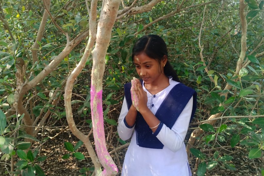 সুন্দরবন রক্ষায় মৌসুনিতে অভিনব ‘সবুজ হোলি