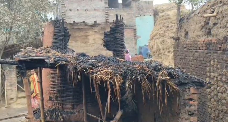 ভরতপুরে গভীর রাতে অগ্নিকাণ্ড, গোয়ালঘরে পুড়ে মৃত্যু একাধিক গবাদিপশুর; নিঃস্ব দুই কৃষক পরিবার