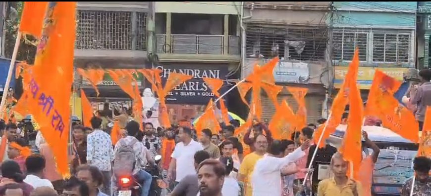 কাঁথিতে রামনবমীর বর্ণাঢ্য শোভাযাত্রা, উৎসবের আবহে মেতেছে শহর