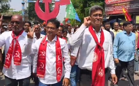 দুর্গাপুরে একসাথে মনোনয়ন জমা সিপিএমের চার প্রার্থীর, শক্তি প্রদর্শন মিছিলে