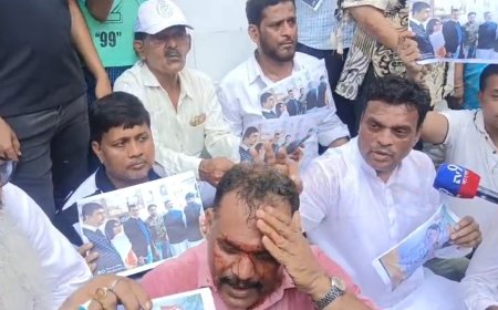 টিকিট বণ্টন ইস্যুতে উত্তপ্ত প্রদেশ কংগ্রেস কার্যালয়, বিধান ভবনে বিক্ষোভ