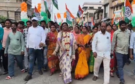 কেশপুরে তৃণমূলের পদযাত্রা, জনসমাগমে জমজমাট প্রচার শিউলি সাহার