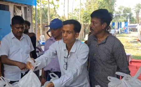 বারুইপুর উত্তরভাগে নীলকণ্ঠ পূজা উপলক্ষে মহাপ্রসাদ, ভক্তদের ঢল