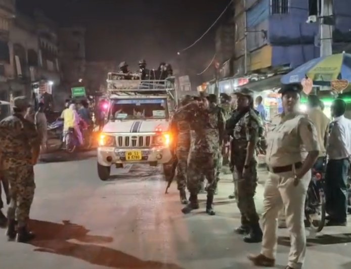 নানুরে বিধানসভা ভোটের আগে কেন্দ্রীয় বাহিনীর রুট মার্চ, জোরদার নিরাপত্তা