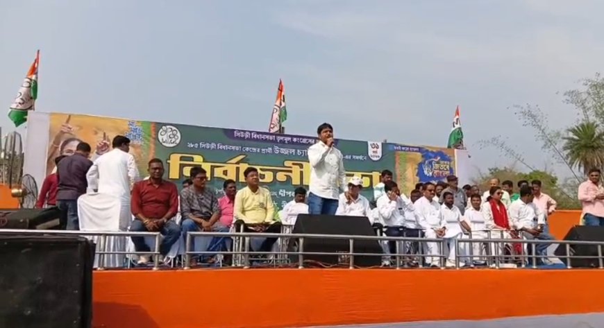 বীরভূমের গোয়ালিয়ারা ফুটবল ময়দানে তৃণমূলের বিশাল জনসভা, দেব না আসায় ক্ষোভ