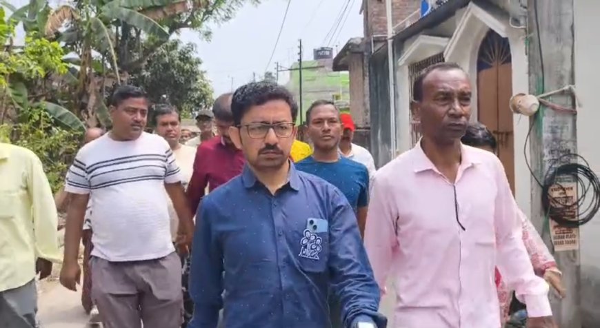 মৃতের পরিবারের পাশে শ্রীরামপুরের তৃণমূল প্রার্থী তন্ময় ঘোষ, বিজেপির বিরুদ্ধে তোপ