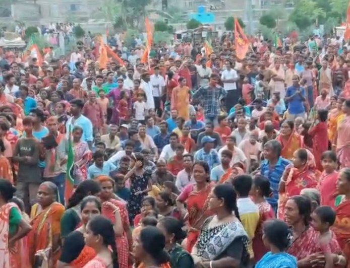 হিঙ্গলগঞ্জে বিজেপির বিজয় উৎসব, উপস্থিত বিধায়িকা রেখা পাত্র