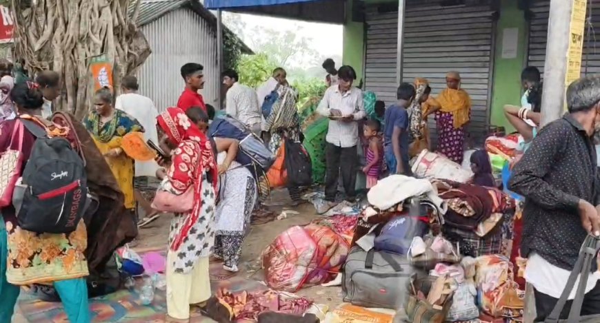আবারও স্বরূপনগরের হাকিমপুর সীমান্তে ভিড়, বাংলাদেশে ফিরতে জড়ো শতাধিক বাংলাদেশি নাগরিক