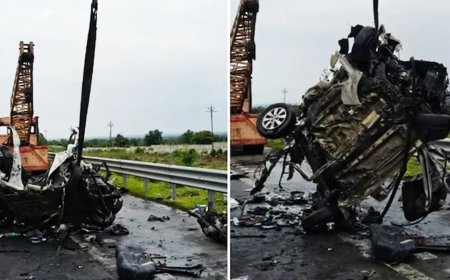 ট্রাক-গাড়ির সংঘর্ষে মহারাষ্ট্রে দুর্ঘটনায় ঝলসে মৃত্যু একই পরিবারের ৪