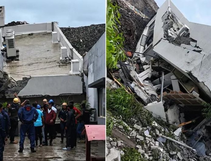 পুণেতে ধসে গেল জঞ্জালের পাহাড়, চাপা পড়ে বহু মৃত্যুর আশঙ্কা