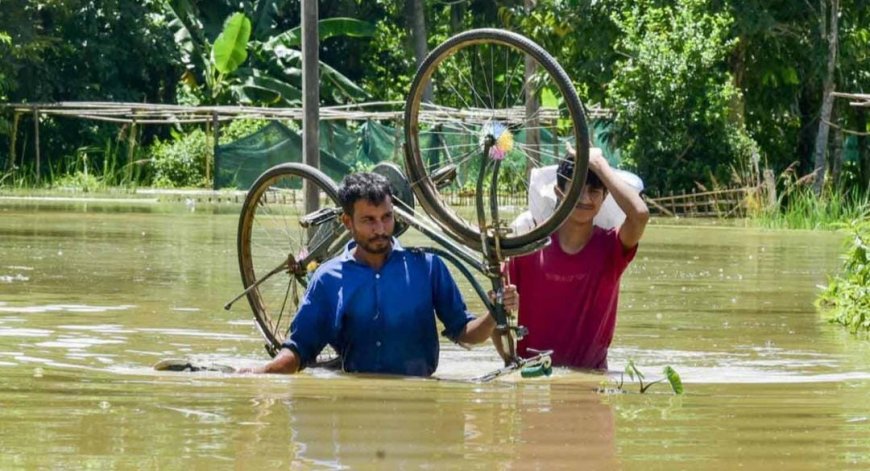অসমের বন্যায় মৃতের সংখ্যা বেড়ে ৯৫